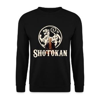 Shotokan Gichin Funakoshi Tiger - Unisex Sweatshirt - black - Front - Alina (178cm) & Michal (187cm)
