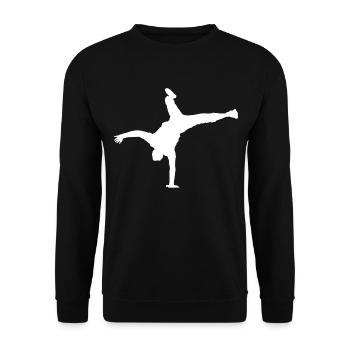 Break Dance Bgirl Breakdance Bboy Men - Unisex Sweatshirt - black - Front - Alina (178cm) & Michal (187cm)
