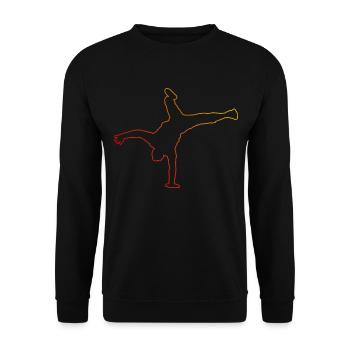 Break Dance Bboy Men Hip Hop Hiphop Bgirl - Sweat-shirt Unisexe - noir - Devant - Alina (178cm) & Michal (187cm)