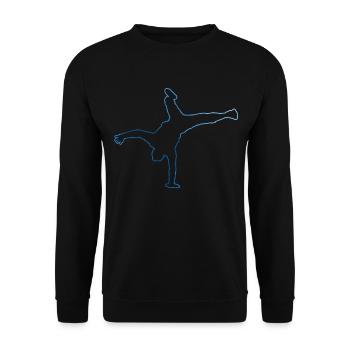 Bboy Bgirl Breakdance Hip Hop Homme - Sweat-shirt Unisexe - noir - Devant - Alina (178cm) & Michal (187cm)