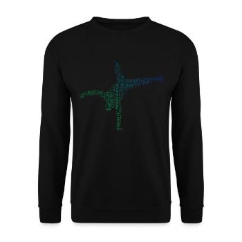 Breakdance Bboy Women Hip Hop Men Bgirl - Unisex Sweatshirt - black - Front - Alina (178cm) & Michal (187cm)