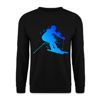 Skieurs Sports d’hiver Femmes Ski Ski - Sweat-shirt Unisexe - noir - Devant - Alina (178cm) & Michal (187cm)