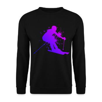Ski Hommes Skieurs Ski Sports d’hiver - Sweat-shirt Unisexe - noir - Devant - Alina (178cm) & Michal (187cm)