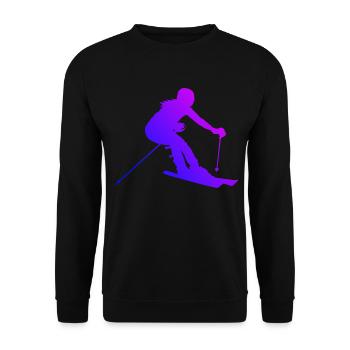 Freestyle Skifahrer Skiing Ski Skifahren - Unisex Pullover - Schwarz - Vorne - Alina (178cm) & Michal (187cm)