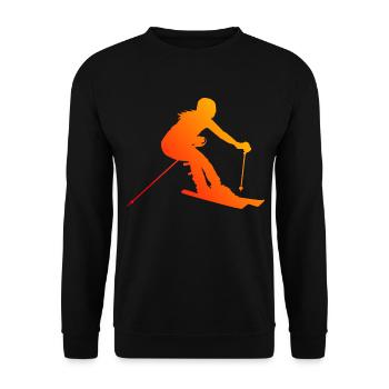 Stunt Ski Winter Sports Women Skiers - Unisex Sweatshirt - black - Front - Alina (178cm) & Michal (187cm)