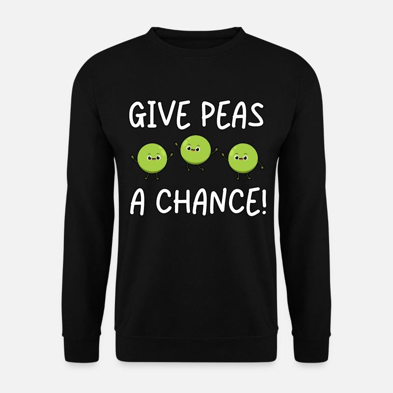 Give Peas a Chance - Unisex Pullover - Schwarz