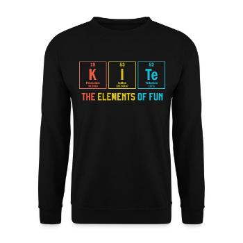Kitesurf The Elements of Fun Periodic Table Kitebo - Unisex Sweatshirt - black - Front - Alina (178cm) & Michal (187cm)