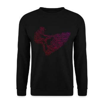 Jet Ski Women Men Jet Ski Riding Water Sports - Unisex Sweatshirt - black - Front - Alina (178cm) & Michal (187cm)
