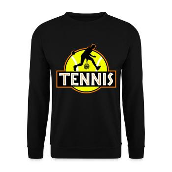Tennis Tennis ball Tennis player - Unisex Sweatshirt - black - Front - Alina (178cm) & Michal (187cm)