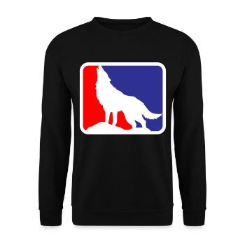 Wolf Dog Wildlife Werewolf Logo | Colors can be changed - Unisex Sweatshirt - black - Front - Alina (178cm) & Michal (187cm)