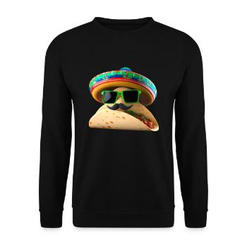 Taco Sunglasses Sombrero - Unisex Sweatshirt - black - Front - Alina (178cm) & Michal (187cm)