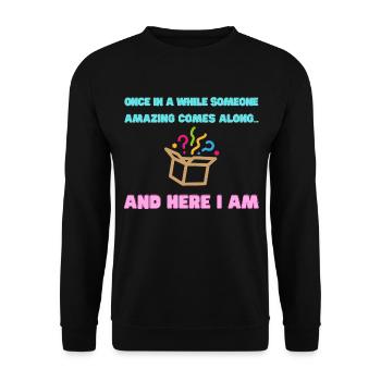 Et je suis - Sweat-shirt Unisexe - noir - Devant - Alina (178cm) & Michal (187cm)