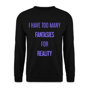 Fantasies for reality - This is where magic is created! - Unisex Sweatshirt - black - Front - Alina (178cm) & Michal (187cm)
