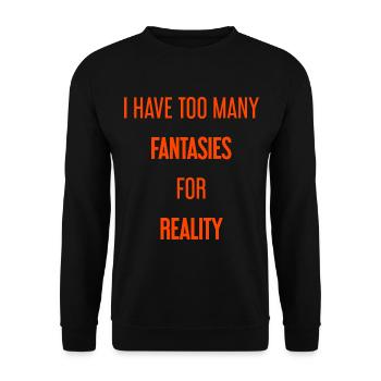 Fantasies for reality - This is where magic is created! - Unisex Sweatshirt - black - Front - Alina (178cm) & Michal (187cm)