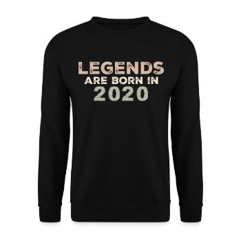 Legenden 2020 Jahrgang Retro Geburtstag Original - Unisex Pullover - Schwarz - Vorne - Alina (178cm) & Michal (187cm)