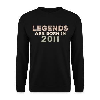 Légendes 2011 Vintage rétro anniversaire Original - Sweat-shirt Unisexe - noir - Devant - Alina (178cm) & Michal (187cm)