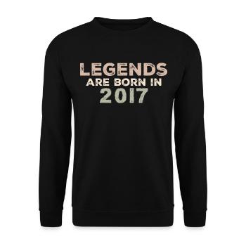 Légendes 2017 Vintage rétro anniversaire Original - Sweat-shirt Unisexe - noir - Devant - Alina (178cm) & Michal (187cm)