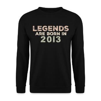 Légendes 2013 Vintage rétro anniversaire Original - Sweat-shirt Unisexe - noir - Devant - Alina (178cm) & Michal (187cm)