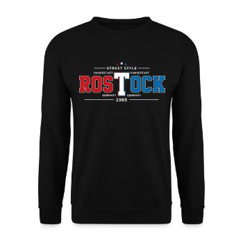 Rostock - Unisex Sweatshirt - black - Front - Alina (178cm) & Michal (187cm)