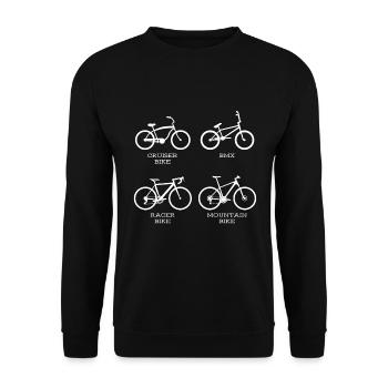 Fahrräder Geschenk Geschenkidee Radsport Sport - Unisex Pullover - Schwarz - Vorne - Alina (178cm) & Michal (187cm)