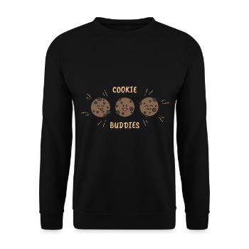 Cookies Keks Schokolade Geschenk backen Kekse süß - Unisex Pullover - Schwarz - Vorne - Alina (178cm) & Michal (187cm)