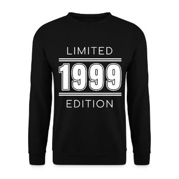 Année de naissance 1999 Anniversaire Cadeau Année Vintage - Sweat-shirt Unisexe - noir - Devant - Alina (178cm) & Michal (187cm)