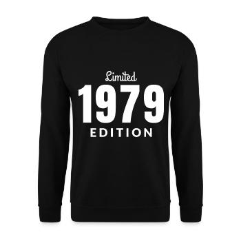 Born in 1979 - Unisex Sweatshirt - black - Front - Alina (178cm) & Michal (187cm)