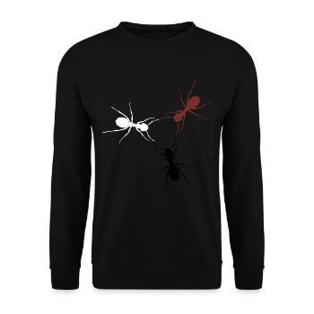 fourmis - Sweat-shirt Unisexe - noir - Devant - Alina (178cm) & Michal (187cm)