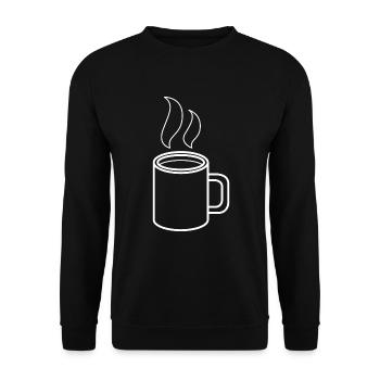 Kaffe Tasse Becher Geschenk Barista Koffein Cafe - Unisex Pullover - Schwarz - Vorne - Alina (178cm) & Michal (187cm)