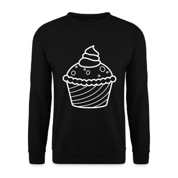 gâteau gâteau cadeau gâteau de cuisine boulanger doux - Sweat-shirt Unisexe - noir - Devant - Alina (178cm) & Michal (187cm)