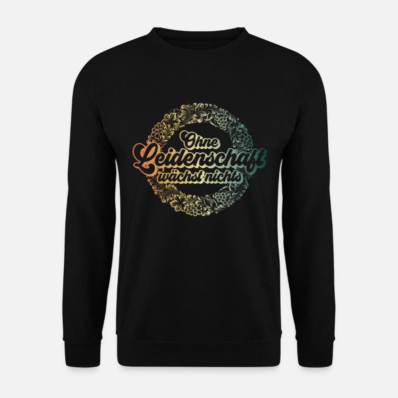 Wein Weinflasche Leidenschaft - Unisex Pullover - Schwarz
