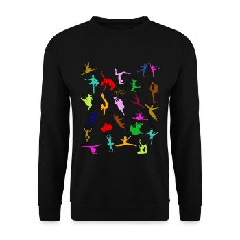 COLOURFUL SILHOUETTES - Sweat-shirt Unisexe - noir - Devant - Alina (178cm) & Michal (187cm)