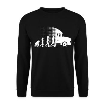 Truck Lady - Unisex Pullover - Schwarz - Vorne - Alina (178cm) & Michal (187cm)