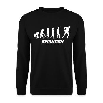 Tee shirt évolution rugby - Sweat-shirt Unisexe - noir - Devant - Alina (178cm) & Michal (187cm)
