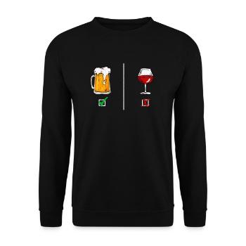 Mieux vaut la bière que le vin - Sweat-shirt Unisexe - noir - Devant - Alina (178cm) & Michal (187cm)