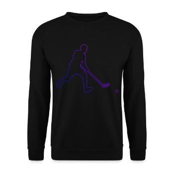 Innebandy Herren Floorball Unihockeyspielen - Unisex Pullover - Schwarz - Vorne - Alina (178cm) & Michal (187cm)
