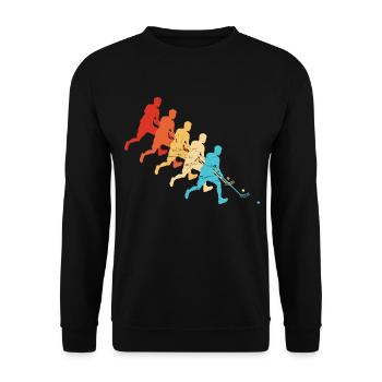 Floorball Salibandy Men Innebandy Floorball Spie - Sweat-shirt Unisexe - noir - Devant - Alina (178cm) & Michal (187cm)