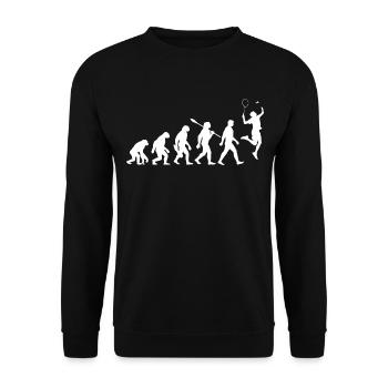 Evolution - Badminton - Sport - Unisex Sweatshirt - black - Front - Alina (178cm) & Michal (187cm)