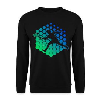 Pickleball Racquetball Femme Pickleball Pickleball Hommespie - Sweat-shirt Unisexe - noir - Devant - Alina (178cm) & Michal (187cm)