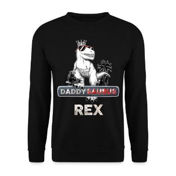 Daddysaurus T rex Uncle Saurus Dinosaur Men - Sweat-shirt Unisexe - noir - Devant - Alina (178cm) & Michal (187cm)