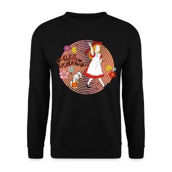 Alice Au Pays Des Merveilles Voyage Découverte - Sweat-shirt Unisexe - noir - Devant - Alina (178cm) & Michal (187cm)