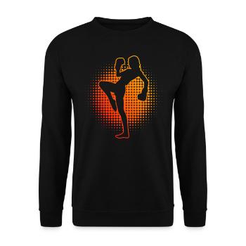 Kickboxer Femmes Boxe Boxe Kickbox Kickboxing - Sweat-shirt Unisexe - noir - Devant - Alina (178cm) & Michal (187cm)