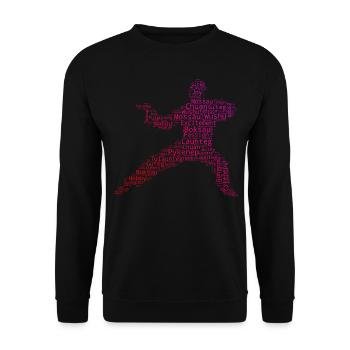 Wushu Kung Fu Kungfu Arts Martiaux Hommes Femmes - Sweat-shirt Unisexe - noir - Devant - Alina (178cm) & Michal (187cm)