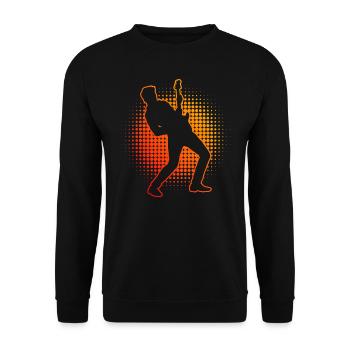 guitar acoustic guitar electronic guitar - Unisex Sweatshirt - black - Front - Alina (178cm) & Michal (187cm)