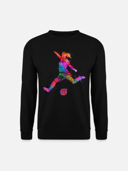 Footballer Player Football Player Girls Football - Unisex Sweatshirt - black