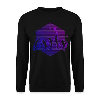 Tennis Play Tennis Tennis Hommes - Sweat-shirt Unisexe - noir - Devant - Alina (178cm) & Michal (187cm)