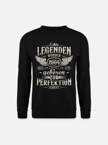 2004 Jahrgang geboren Legenden Geburtstag Geschenk - Unisex Pullover - Schwarz