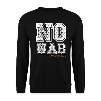NO WAR - Unisex Pullover - Schwarz - Vorne - Alina (178cm) & Michal (187cm)