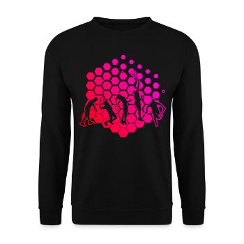 Jouer au tennis Femmes Jouer au tennis Jeux de tennis pour hommes - Sweat-shirt Unisexe - noir - Devant - Alina (178cm) & Michal (187cm)