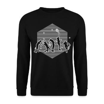 Tennis Jouer au tennis Femmes Tennis Jouer au tennis Hommes - Sweat-shirt Unisexe - noir - Devant - Alina (178cm) & Michal (187cm)